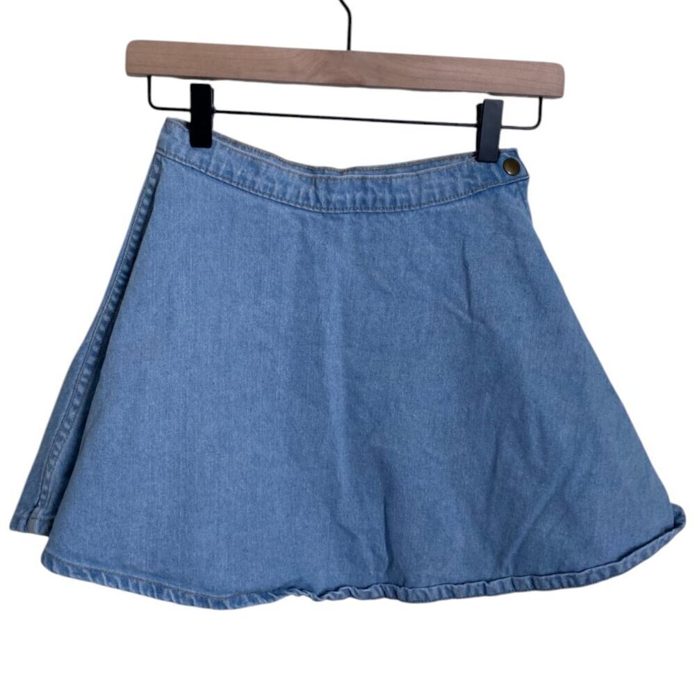 American Apparel Light Wash Denim Circle Skirt - Size XS